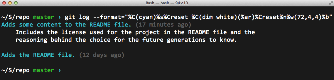 Gorgeous-looking commit history